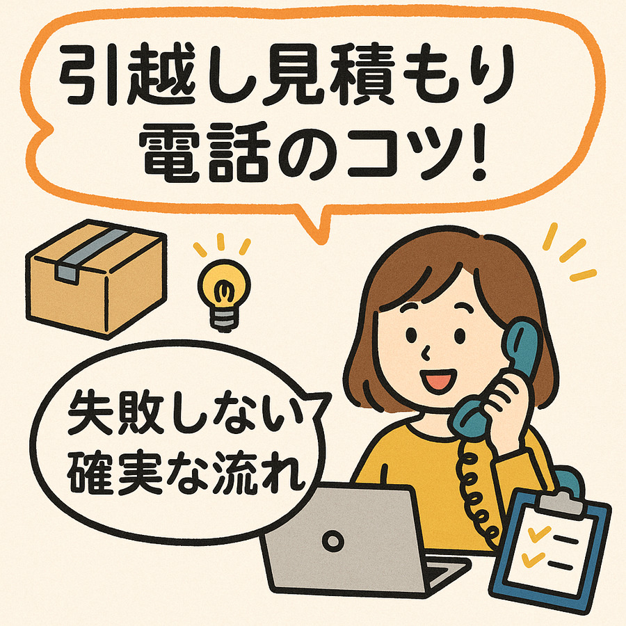 引越し見積もり電話のコツ！失敗しない確実な流れ