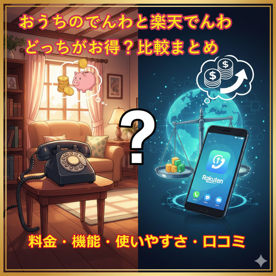 おうちのでんわと楽天でんわ｜どっちがお得？比較まとめ