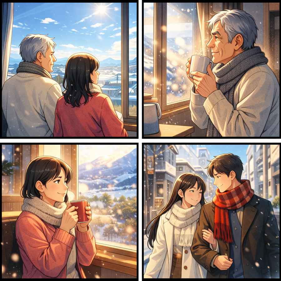 冬の昼、澄んだ空気が心を整える