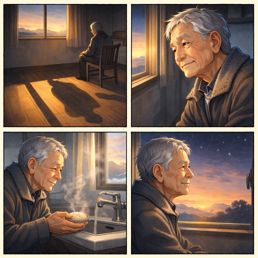 冬の影が、心の輪郭を浮かび上がらせる