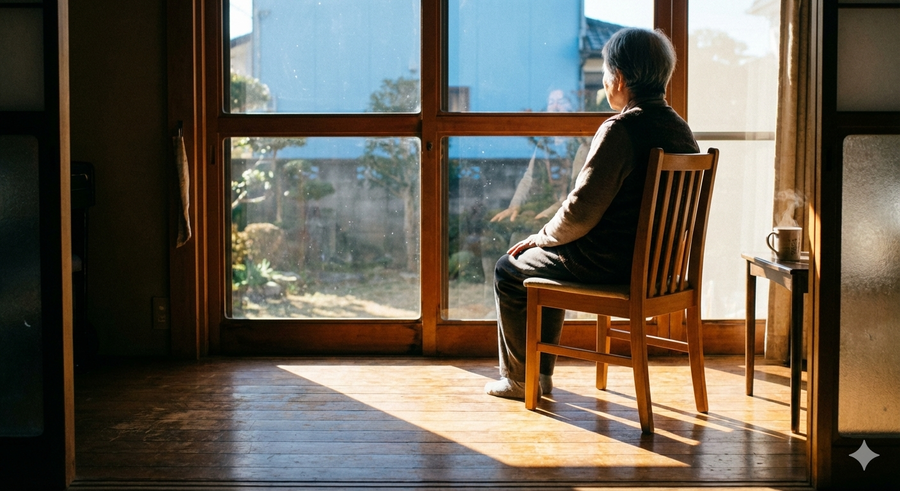 陽だまりに座り、時間の流れを確かめる