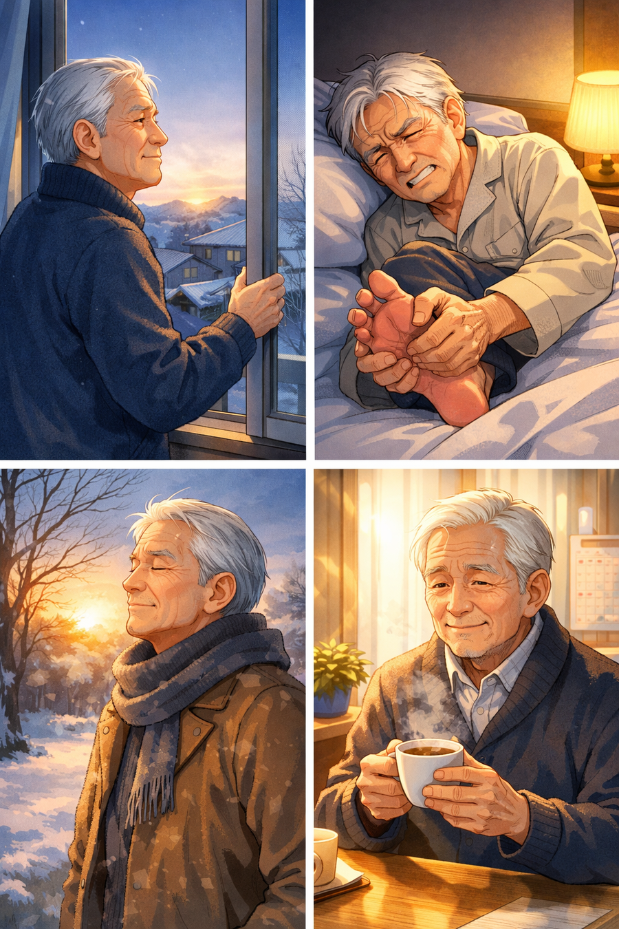 霜の気配に包まれた、年末の朝