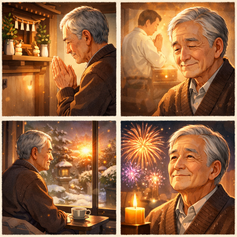 神棚の前で立ち止まる時間