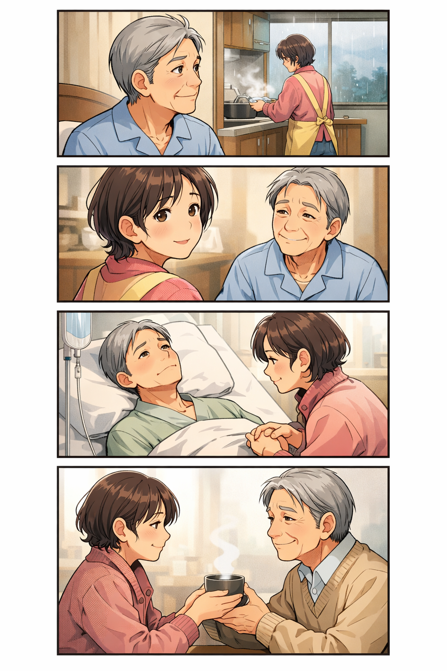 霧雨の朝、交わす一言の重み