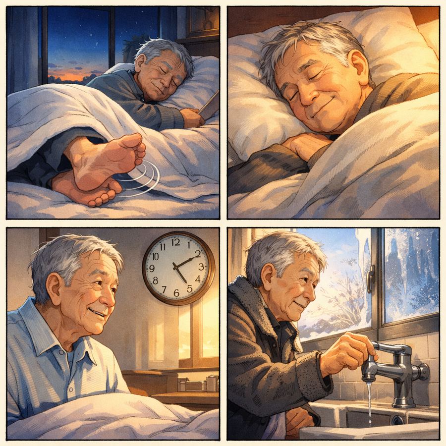 凍える朝、眠りの底で触れた安らぎ