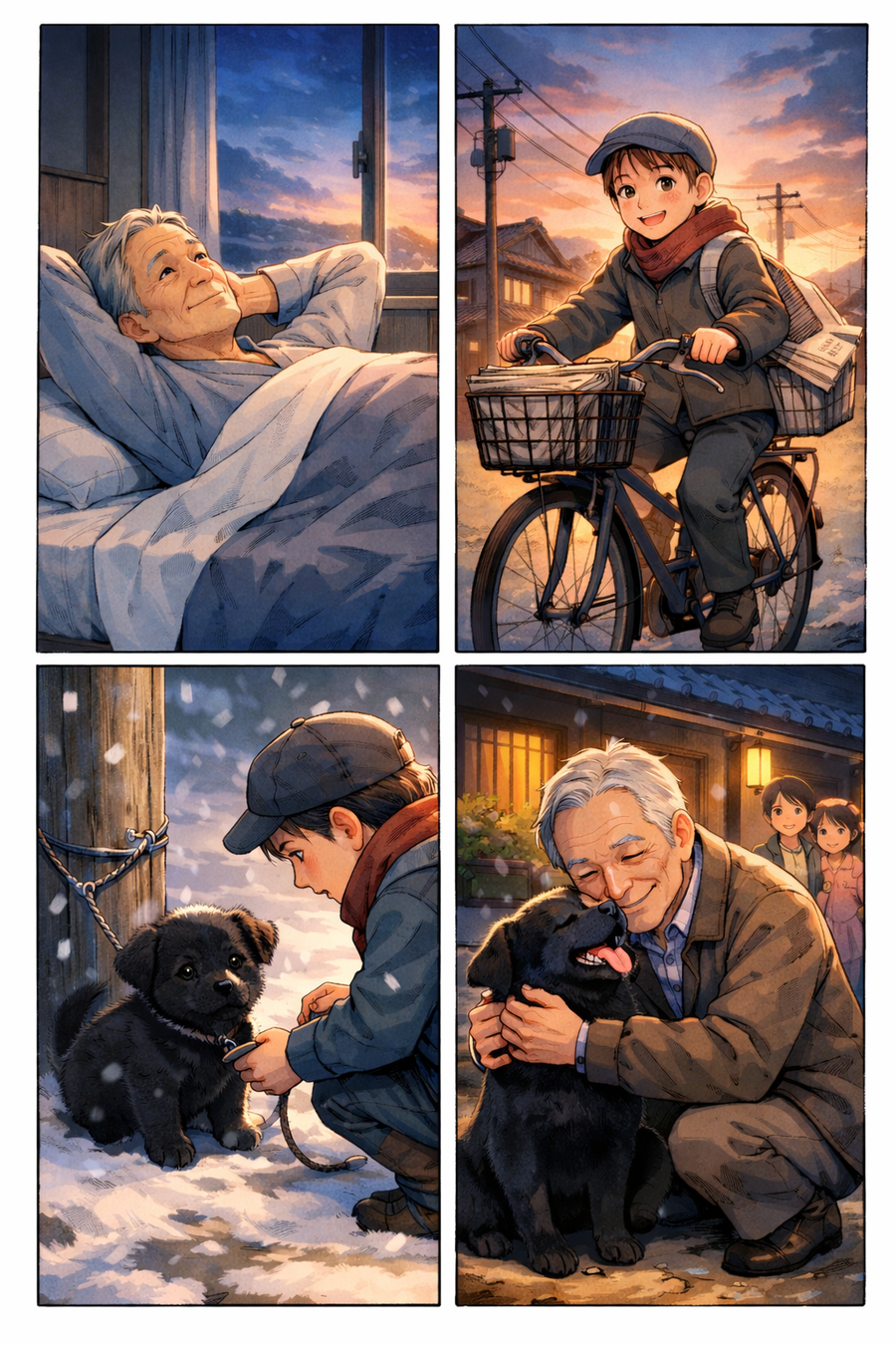 早朝の静けさと、コロの面影