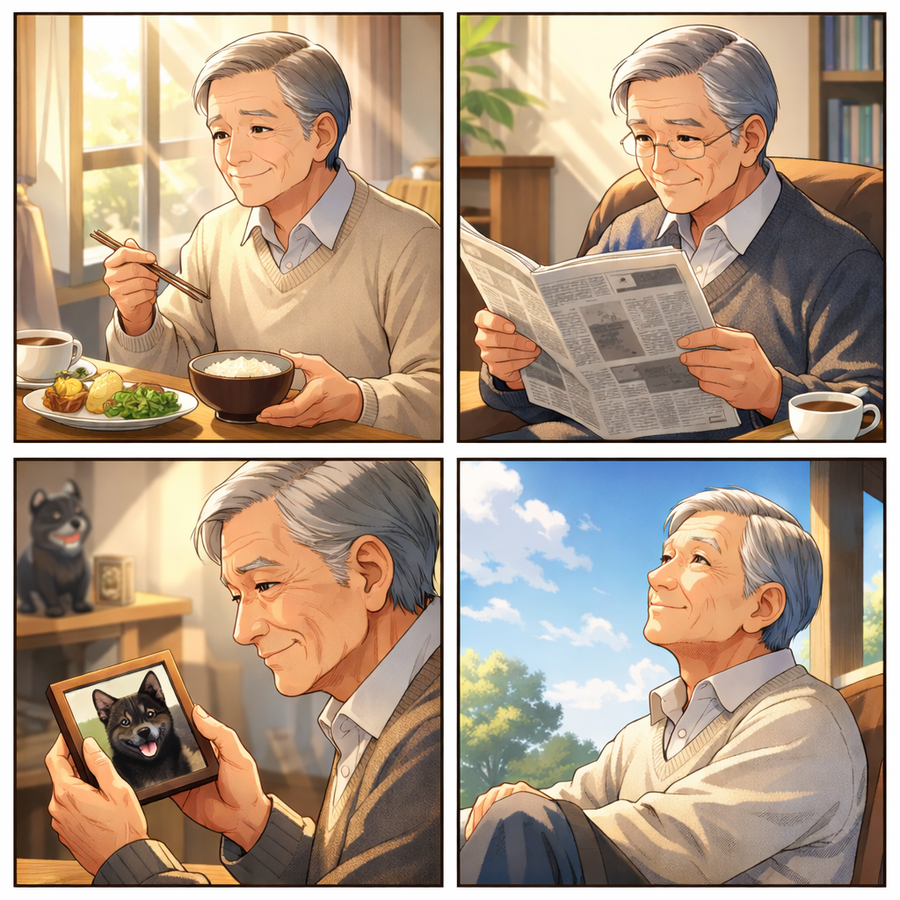 日差しの中で思う、続いていく時間