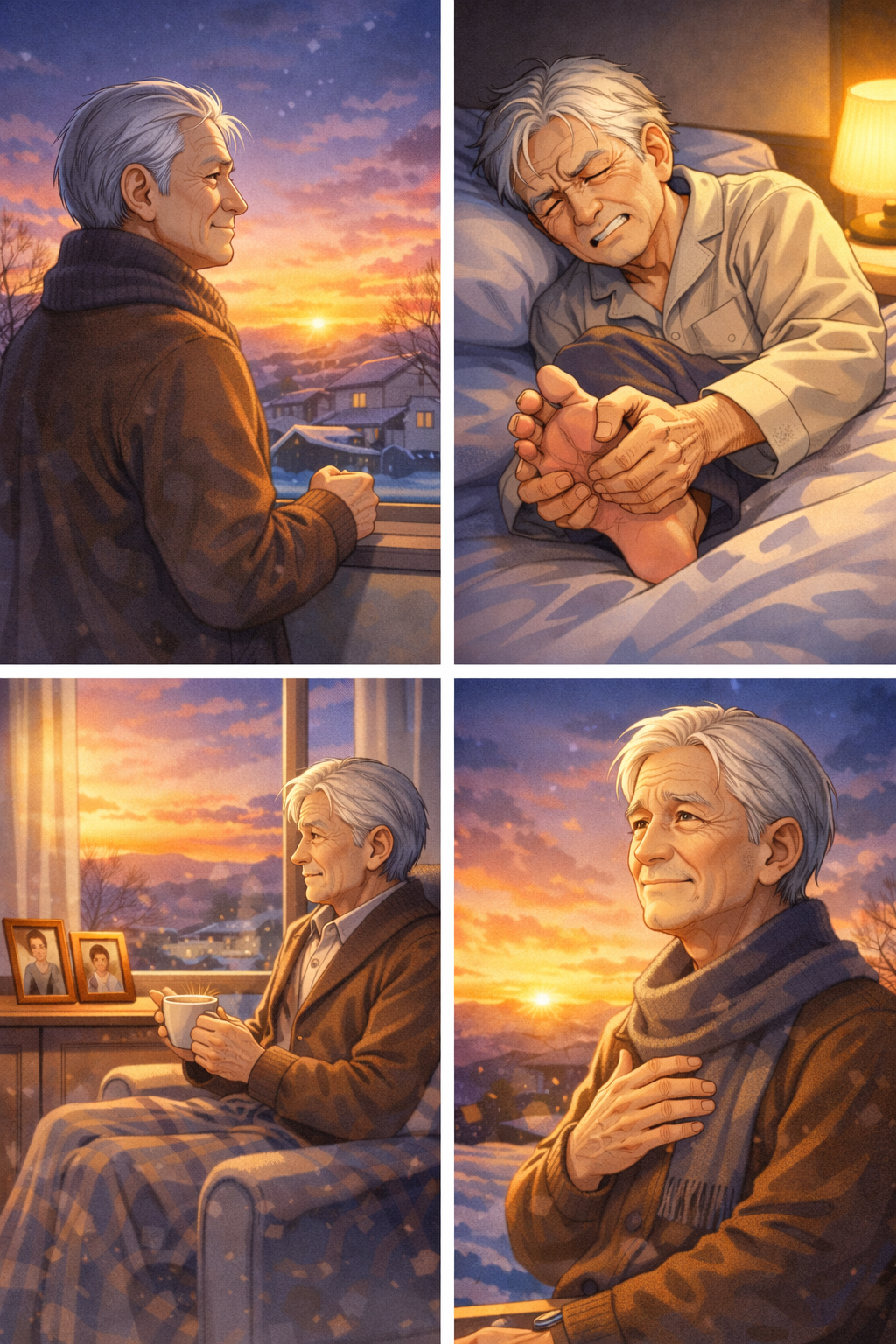 冬の黄昏に、過去を重ねる