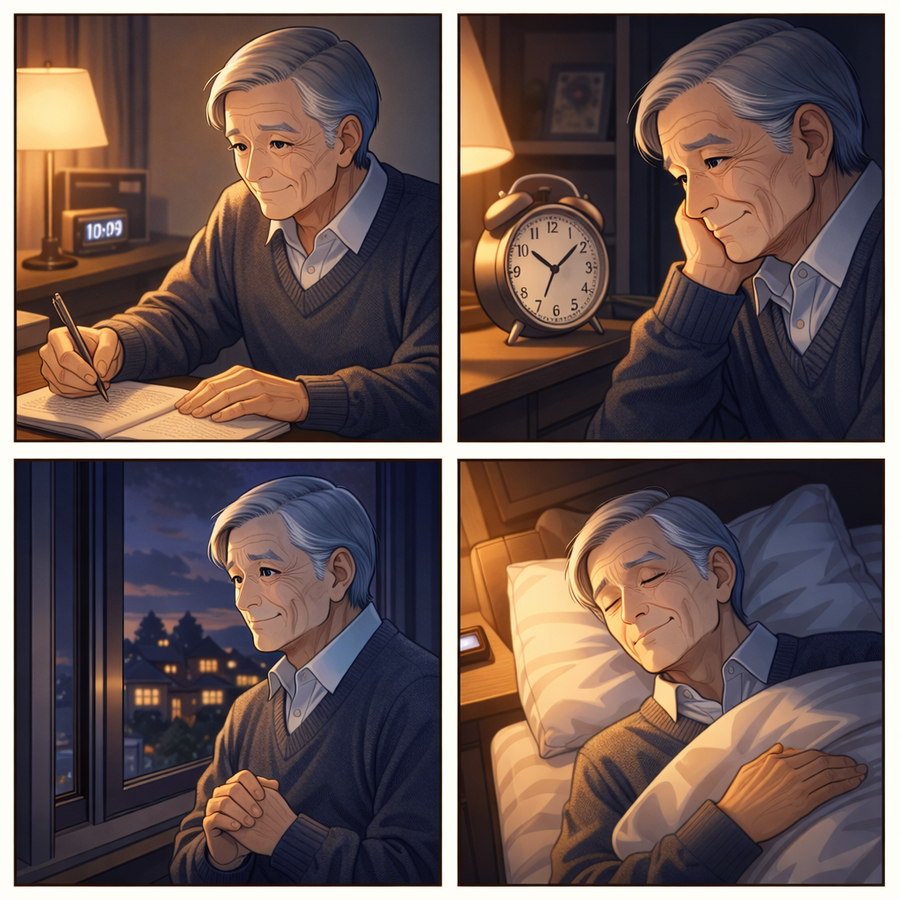 静かな夜に感謝を置いて