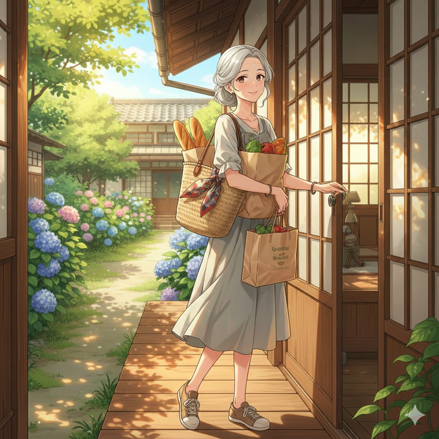 妻は昼前に買い物から帰ってきて