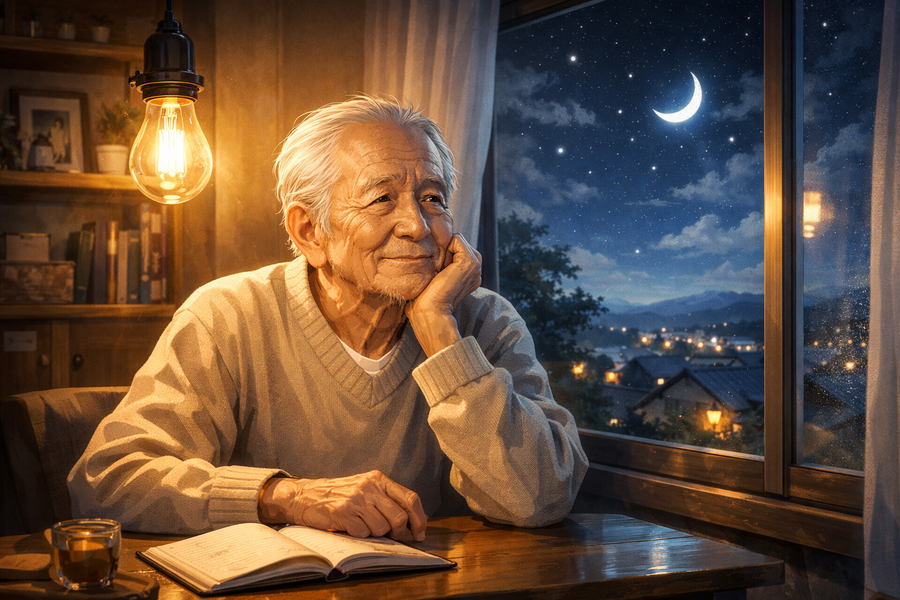 灯りの下で、今日をしまう