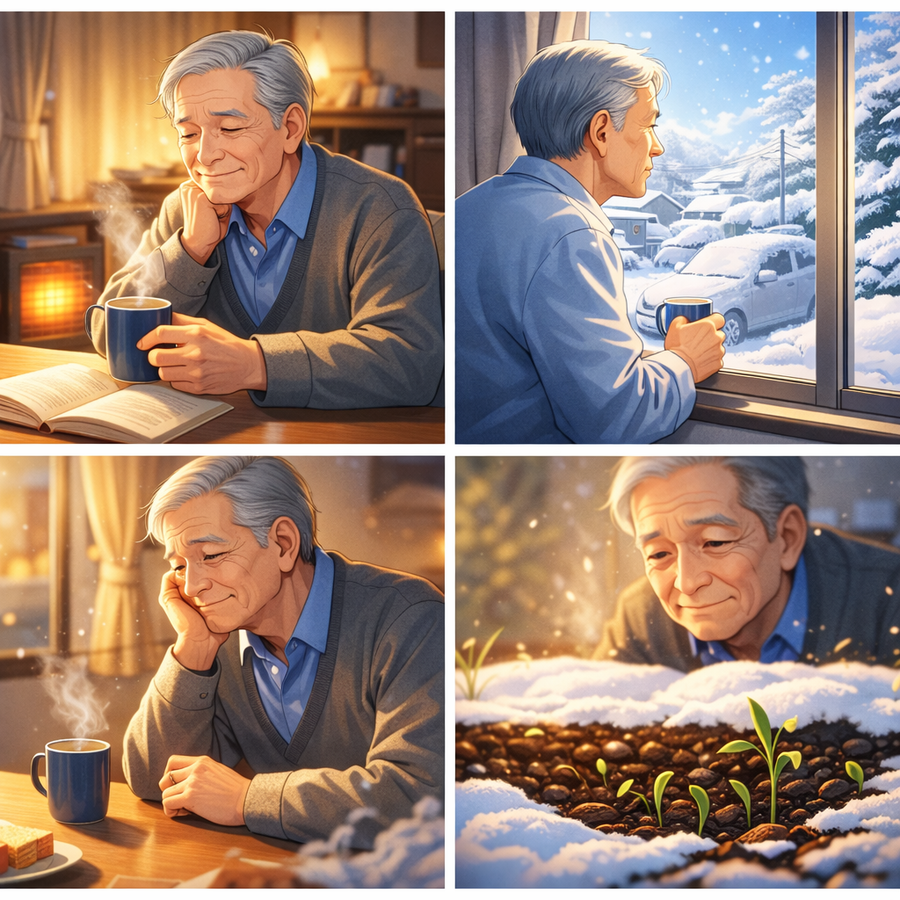 暖房の音と、冬に蓄えた力