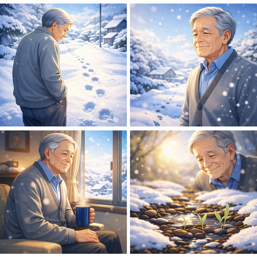 冬の静けさに灯る、小さな前向き