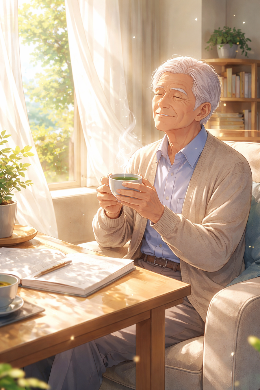 光の中で思考がほどける時間