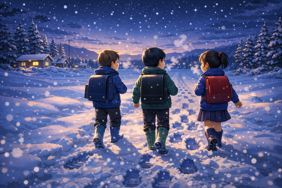 帰り道の青い空