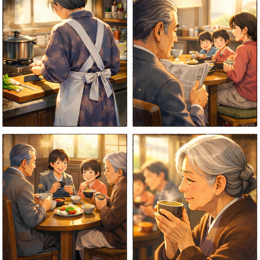 割烹着の背中が教えてくれたこと