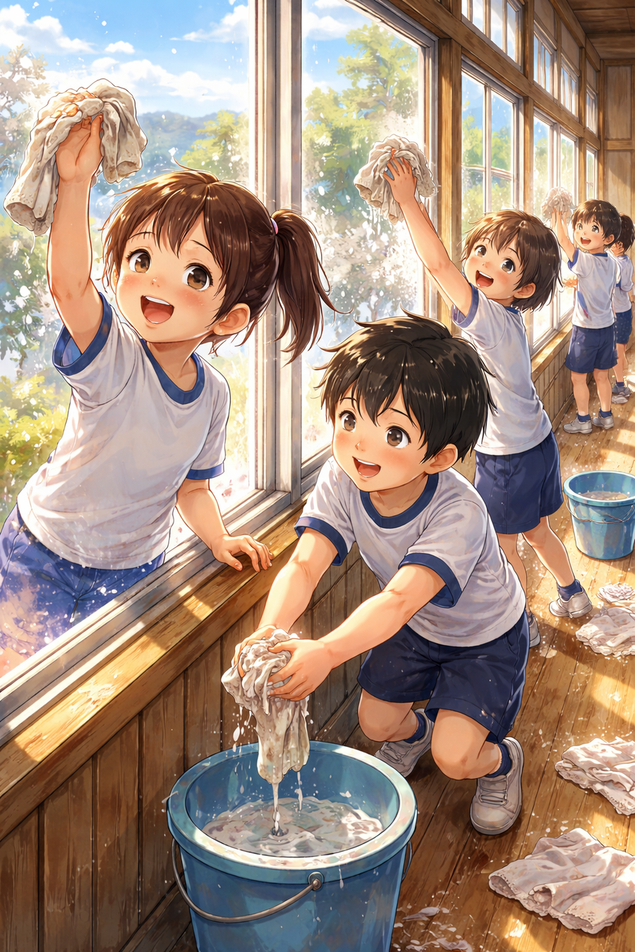 窓ガラス越しの冬の光