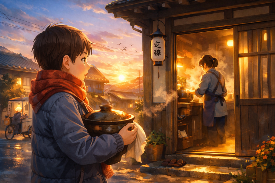 鍋の温もりと家族の気配