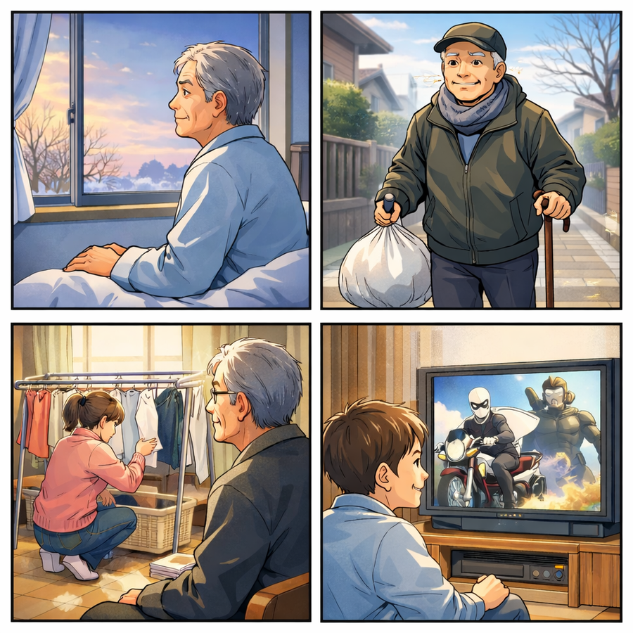 重たいゴミ袋と、新しい年の足音