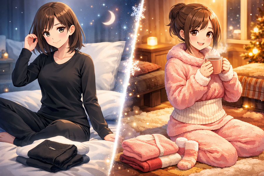 【徹底比較】テンピュール リカバリーウェアとホカロン腹巻付きパジャマ｜冬用レディースルームウェアの口コミ評判