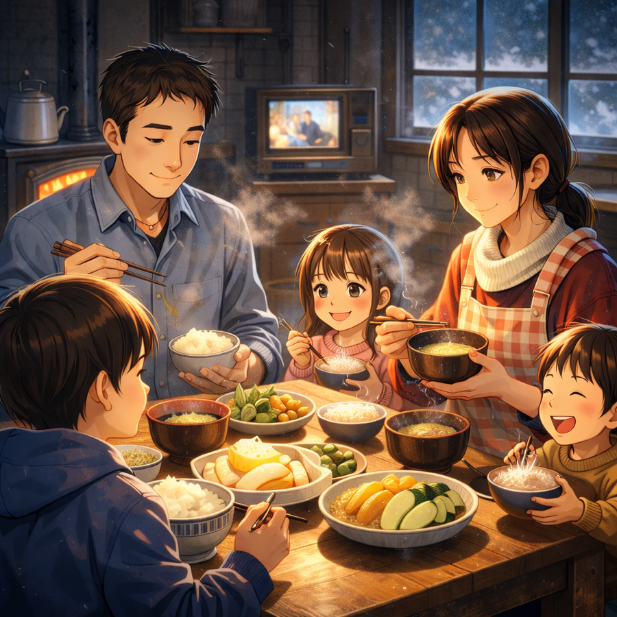 漬物のある食卓