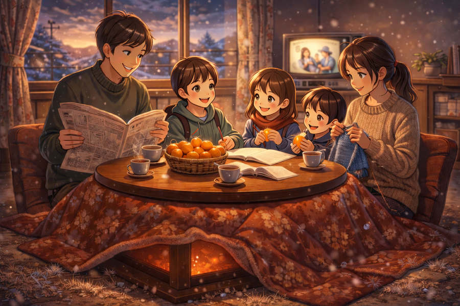 夕暮れのこたつ時間