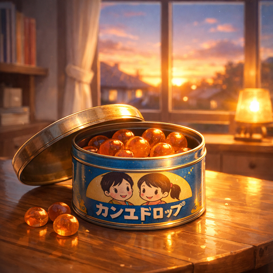 夕方になると鳴った、肝油ドロップのブリキ缶