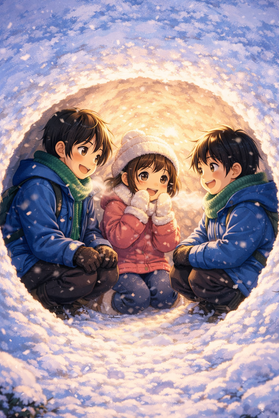 かまくらの中のひみつ基地