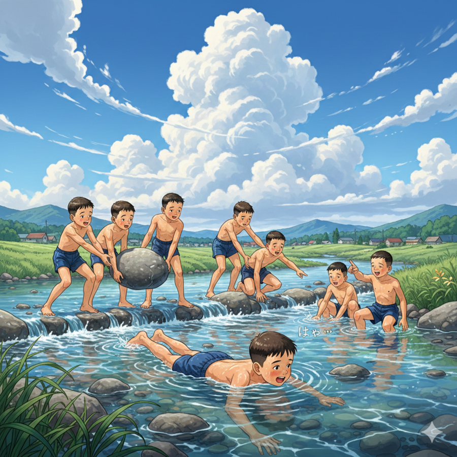 「ひゃっ」と冷たい、僕らの昭和36年。〜北海道、石のダムと透き通った夏〜