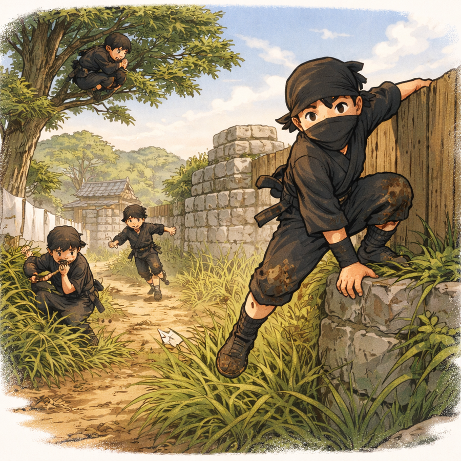 夢中のあとに残ったのは、破れたズボンと、最高の笑顔。