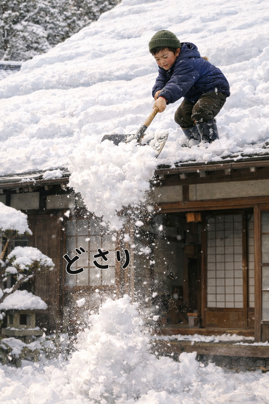 どさり！と落ちる雪と、ぼくの自信