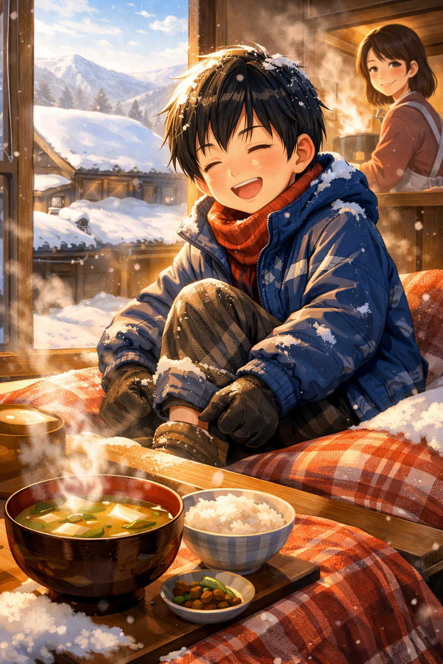 こたつの湯気と、雪下ろしの勲章