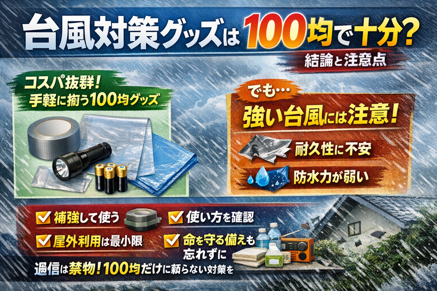 台風対策グッズは100均で揃う！レインコート＆雨具おすすめ10選