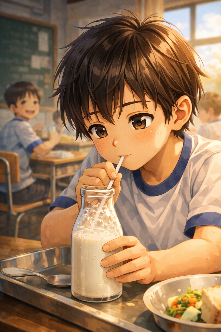 牛乳あるある③ ストローで空気を入れて遊びたくなる誘惑