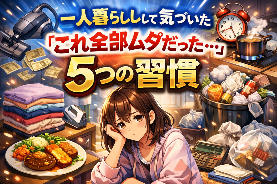 一人暮らしして気づいた「これ全部ムダだった…」5つの習慣