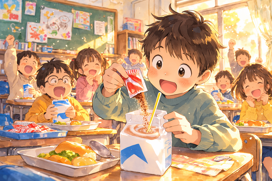 甘くてほっとする味、給食の「ミルメーク」の日