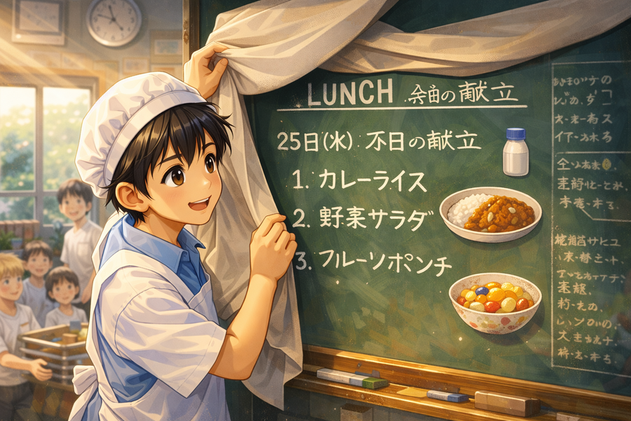給食当番の特権 ― みんなより少し早く知る“今日のメニュー”