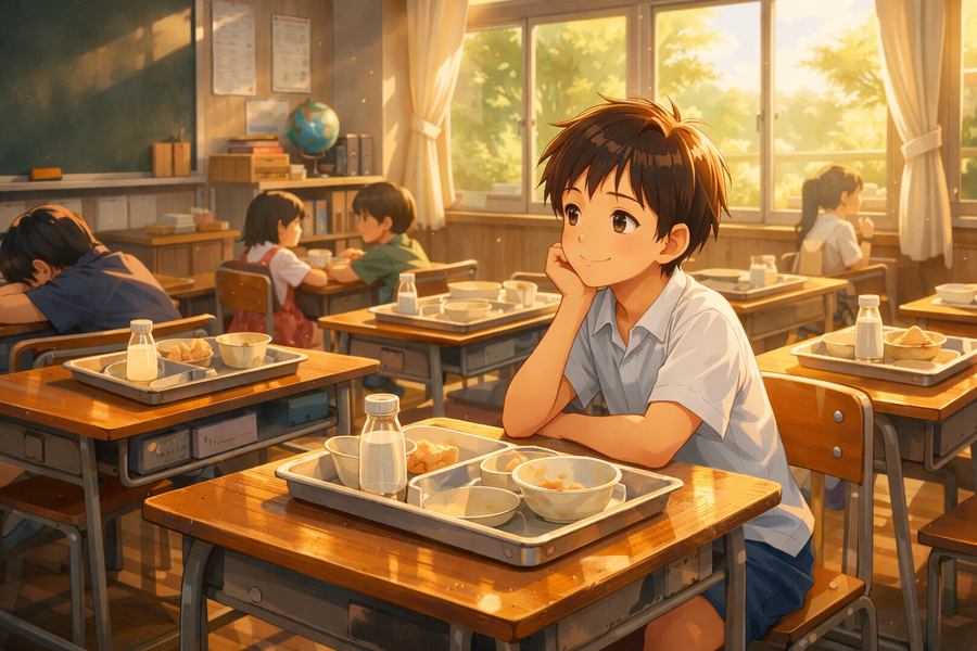 給食のあと、教室に広がるゆったりした時間