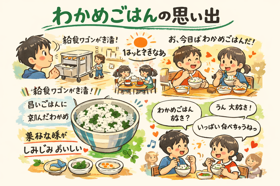 給食の「わかめごはん」が出る日は、教室の空気が少しやさしくなる