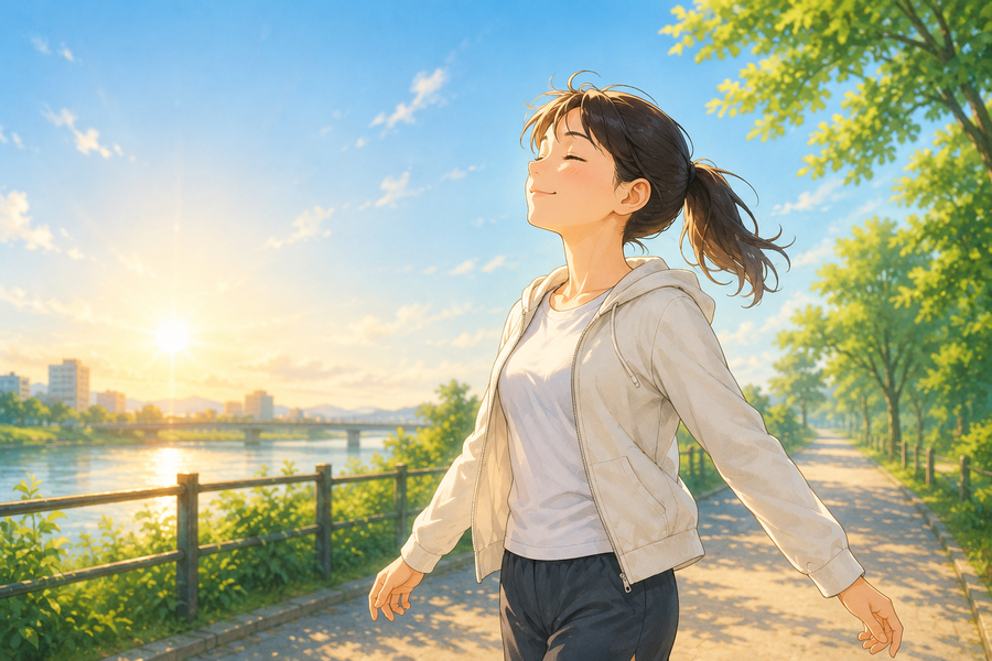 生きている実感を感じる瞬間のイラスト