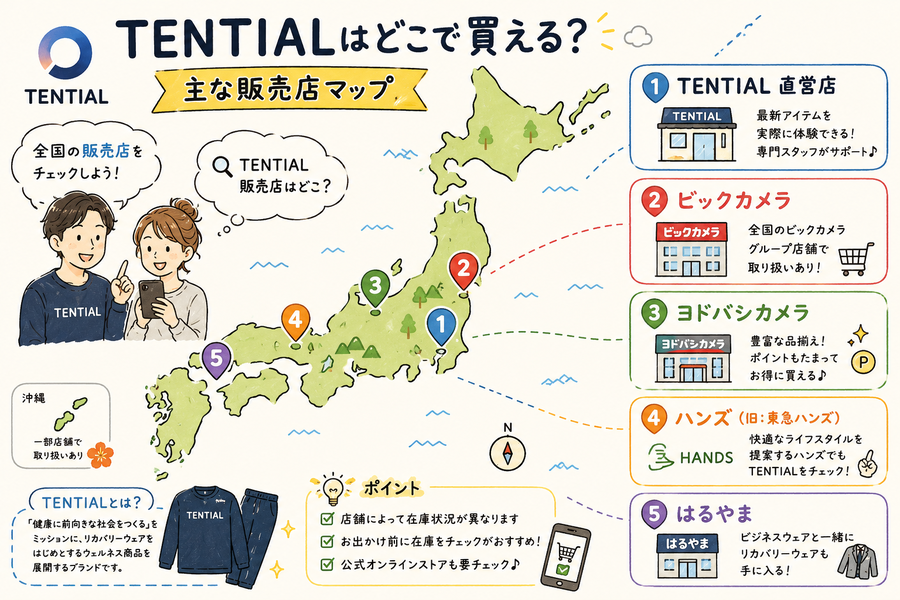 BAKUNEの販売店マップイラスト