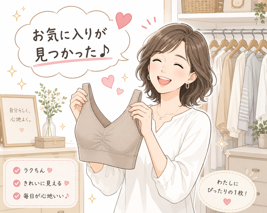 お気に入りのブラトップが見つかる女性