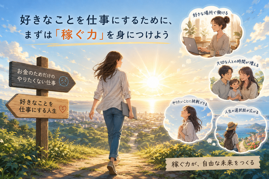 好きなことを仕事にしたいなら、最初に身につけるべき「稼ぐ力」