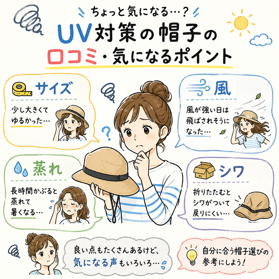 悪い口コミ・注意点のイラスト