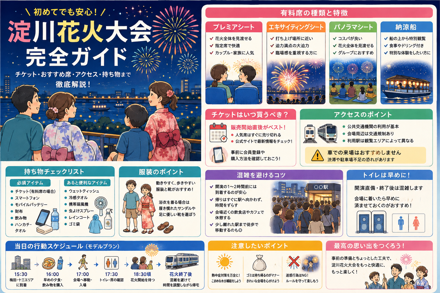 淀川花火大会のチケット料金はいくら？有料席の値段・種類・おすすめ席を徹底解説【2026年最新版】